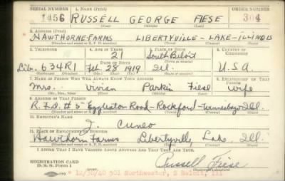 Thumbnail for Russell George > Fiese, Russell George (1919)