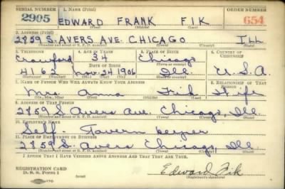 Thumbnail for Edward Frank > Fik, Edward Frank (1906)