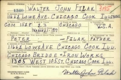 Thumbnail for Walter John > Filak, Walter John (1917)