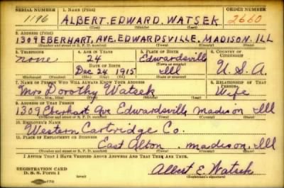 Thumbnail for Albert Edward > Watsek, Albert Edward (1915)