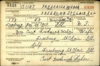 Thumbnail for Curt Frederick > Weber, Curt Frederick (1917)