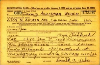 Thumbnail for Donald Ackerman > Weber, Donald Ackerman (1924)