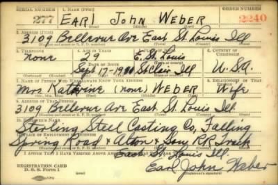 Thumbnail for Earl John > Weber, Earl John (1911)