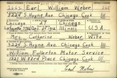 Thumbnail for Earl William > Weber, Earl William (1912)