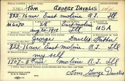 Thumbnail for Tom George > Davelis, Tom George (1912)