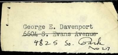 Thumbnail for George E > Davenport, George E (1916)