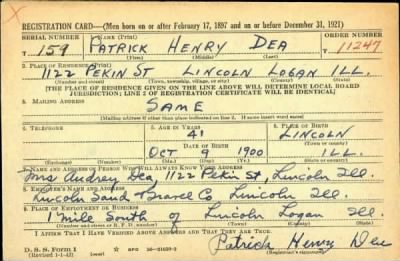 Thumbnail for Patrick Henry > Dea, Patrick Henry (1900)