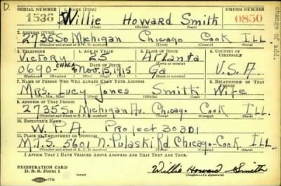 Thumbnail for Willie Howard > Smith, Willie Howard (1915)