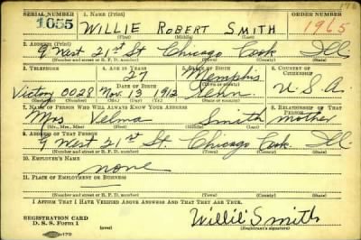 Thumbnail for Willie Robert > Smith, Willie Robert (1912)