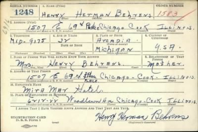 Thumbnail for Henry Herman > Behrens, Henry Herman