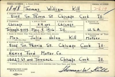 Thumbnail for Thomas William > Kill, Thomas William (1916)