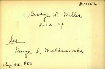 Thumbnail for George L > Miller, George L (1906)