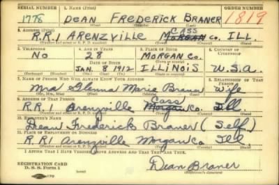 Thumbnail for Dean Frederick > Braner, Dean Frederick (1912)