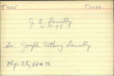 Thumbnail for Hugh Edward > Donnelly, Hugh Edward (1903)