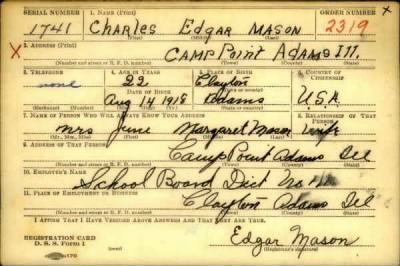 Thumbnail for Charles Edgar > Mason, Charles Edgar (1918)