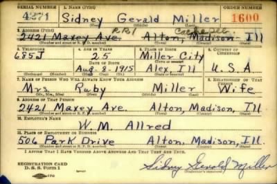 Thumbnail for Sidney Gerald > Miller, Sidney Gerald (1915)