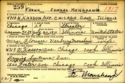 Thumbnail for Frank Edward > Monahan, Frank Edward (1911)