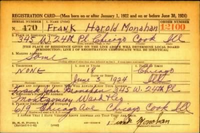 Thumbnail for Frank Harold > Monahan, Frank Harold (1924)