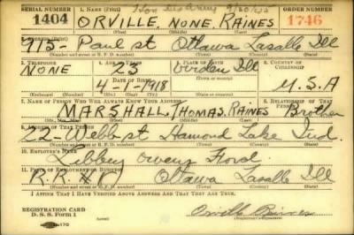 Thumbnail for Orville > Raines, Orville (1918)