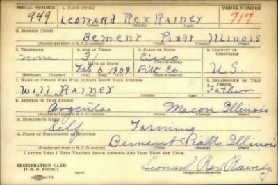 Thumbnail for Leonard Rex > Rainey, Leonard Rex (1909)