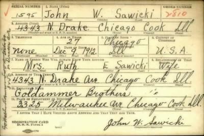 Thumbnail for John W > Sawicki, John W (1912)