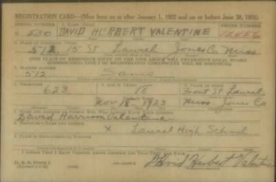 Thumbnail for David Herbert > Valentine, David Herbert (1923)