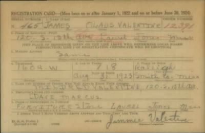 Thumbnail for James Oaus > Valentine, James Oaus (1923)