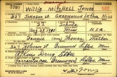 Thumbnail for Willie Mitchell > Jones, Willie Mitchell (1918)