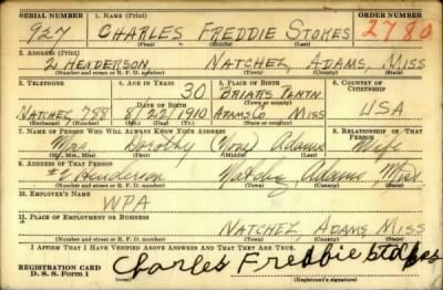 Charles Freddie > Stokes, Charles Freddie (1910)