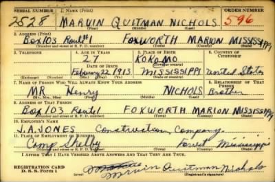 Thumbnail for Marvin Quitman > Nichols, Marvin Quitman (1913)