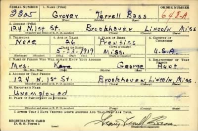 Thumbnail for Grover Terrell > Bass, Grover Terrell (1919)