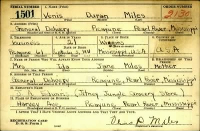 Thumbnail for Venis Duran > Miles, Venis Duran (1911)