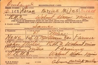 Thumbnail for Abram Patrick > Miles, Abram Patrick (1920)