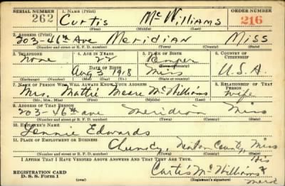 Thumbnail for Curtis > McWilliams, Curtis (1918)