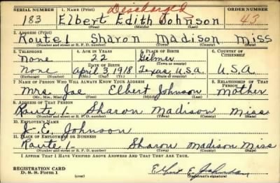 Thumbnail for Elbert Edith > Johnson, Elbert Edith (1918)