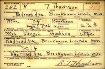 Thumbnail for R T > Thadison, R T (1906)