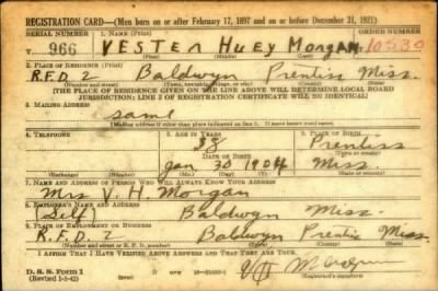 Thumbnail for Vesten Huey > Morgan, Vesten Huey (1904)