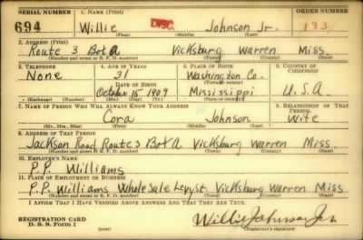 Thumbnail for Willie > Johnson, Willie (1909)