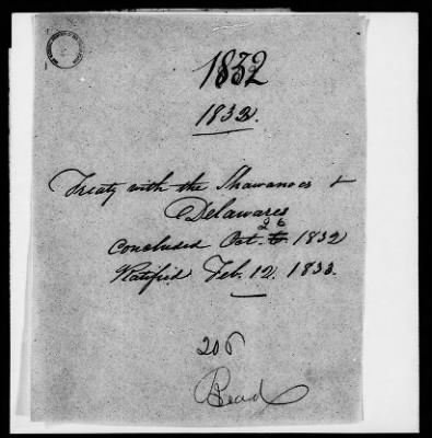 Oct. 11, 1832-Dec. 17, 1834 > 176 - Shawnee and Delaware at Castor Hill in the County of St. Louis in the State of Missouri, October 26, 1832.