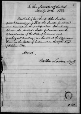 Oct. 11, 1832-Dec. 17, 1834 > 177 - Potawatomi of the State of Indiana and Michigan Territory at the Tippecanoe River in the State of Indiana, October 27, 1832.