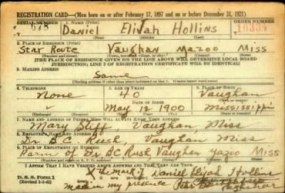 Thumbnail for Daniel Elijah > Hollins, Daniel Elijah (1900)