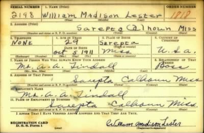 Thumbnail for William Madison > Lester, William Madison (1911)