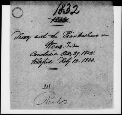 Oct. 11, 1832-Dec. 17, 1834 > 180 - Piankeshaw and Wea at Castor Hill in the State of Missouri, October 29, 1932.