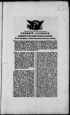 Thumbnail for Oct. 11, 1832-Dec. 17, 1834 > 182 - Cherokee Nation Dated Feb. 14, 1833 Ratified April 12, 1834.