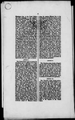 Thumbnail for Oct. 11, 1832-Dec. 17, 1834 > 182 - Cherokee Nation Dated Feb. 14, 1833 Ratified April 12, 1834.