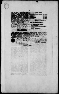 Thumbnail for Oct. 11, 1832-Dec. 17, 1834 > 185 - Seminole Concluded March 28th 1833. Ratified Apri 18th 1834.