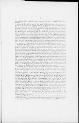 Thumbnail for Oct. 10, 1865-Apr. 7, 1866 > 341 - Confederated Tribes of Arapaho and Cheyenne tribes of Indians at the Camp on the Little Arkansas River in the State of Kansas, October 14, 1865; and assent to amendments, November 10 and 19, 1866.