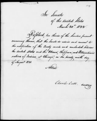 Thumbnail for Aug. 24, 1818-Nov. 7, 1825 > 117 - Ottawa, Chippewa and Potawatomi at Chicago, August 29, 1821