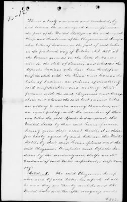 Oct. 10, 1865-Apr. 7, 1866 > 342 - Apache, Cheyenne and Arapaho Tribes of Indians at the Council Ground on the Little Arkansas River in the State of Kansas, October 17, 1865.