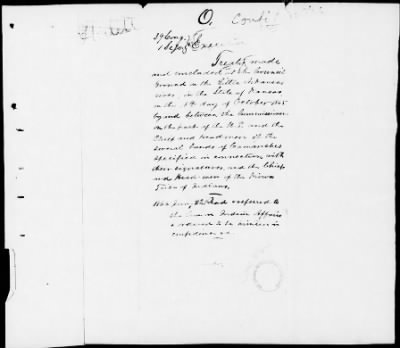 Oct. 10, 1865-Apr. 7, 1866 > 343 - Comanche and Kiowa Tribes of Indians at the Council Ground on the Little Arkansas River eight miles from the mouth of said river, in the State of Kansas; October 18, 1865.